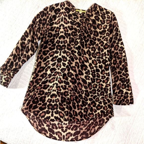 Gianni Bini Leopard Print Blouse Size XS - Picture 1 of 14